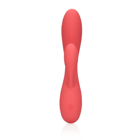 Loveline Smooth Ultra Soft Silicone Dual Action Vibrator Pink 21 cm
