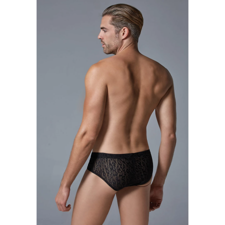 Male Power Leopard Brief L/XL - Mid-Rise Animal Print Underwear