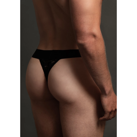 Dreamgirl Lace Thong L/XL - Elegant Sheer Waistband Lingerie