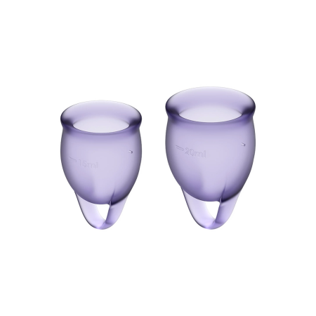 Feel Confident Menstrual Cup Set - Medical Silicone, 2 Sizes, 15/20 ml