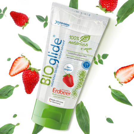 BIOglide Vegan Lubricant Strawberry Aroma 80 ml - Natural Plant-Based Formula