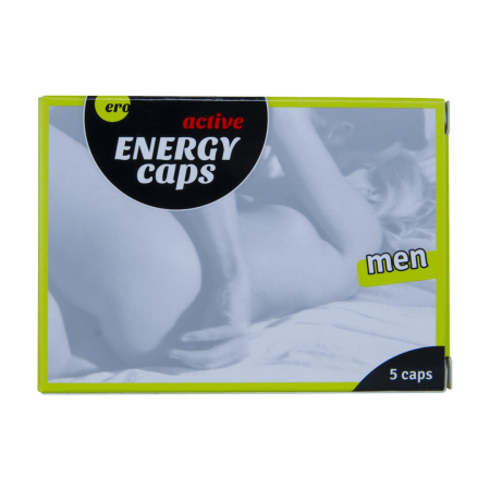 HOT Energy Caps for Men 5 Capsules - Guarana & Cardamom Formula