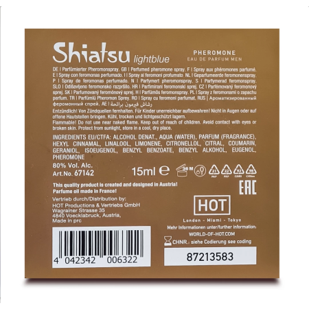 Hot Pheromone Fragrance Man Light Blue 15ml - Subtle Fresh Aroma