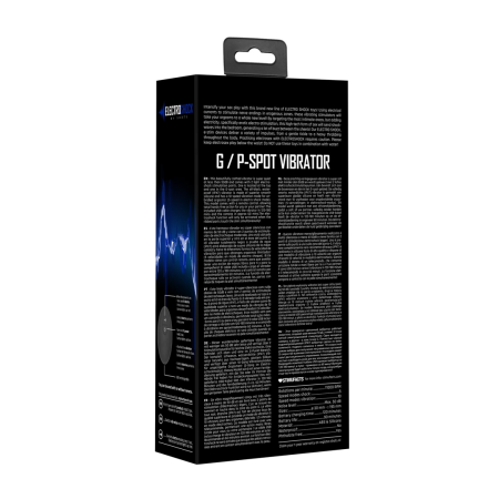 ElectroShock G/P-Spot Silicone Stimulator Black Wireless Remote IPX7