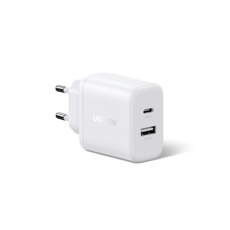 Ugreen Nexode N Series X227 20W GaN Įkroviklis 1x USB-A 1x USB-C Balta