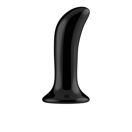 Shots Chrystalino Black Glass G-Spot Device with Remote & Suction Base