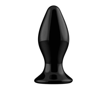 Shots Chrystalino Black Glass Intimate Device with Suction Cup & Remote