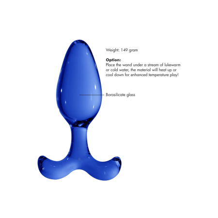 Expert Glass - Premium Borosilicate Anal Wand, Transparent, Medium