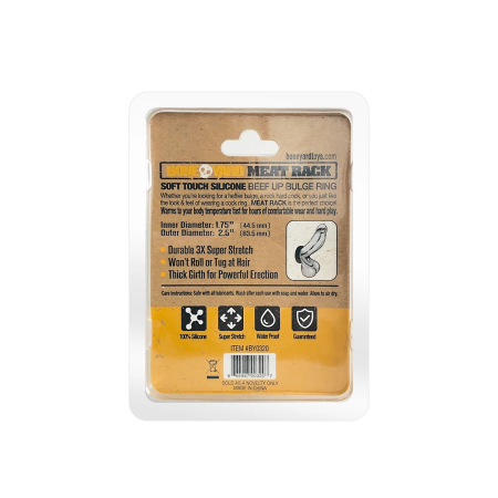 Oxballs Meat Rack Silicone Ring 44.5 mm Black - Durable Stretch Model