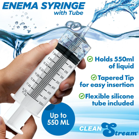 CleanStream Professional Cleaning Syringe with Tube 550 ml - Clear