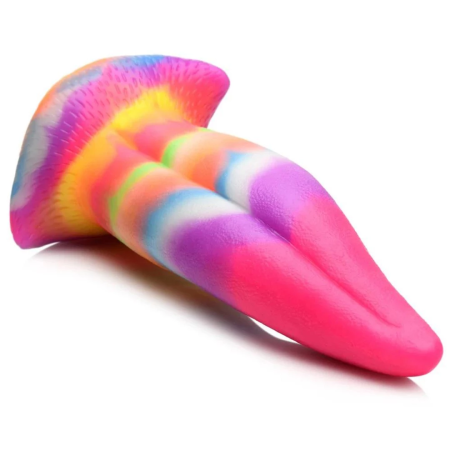 XR Brands Unicorn Tongue Silicone Glow Rainbow 18cm Intimate Device