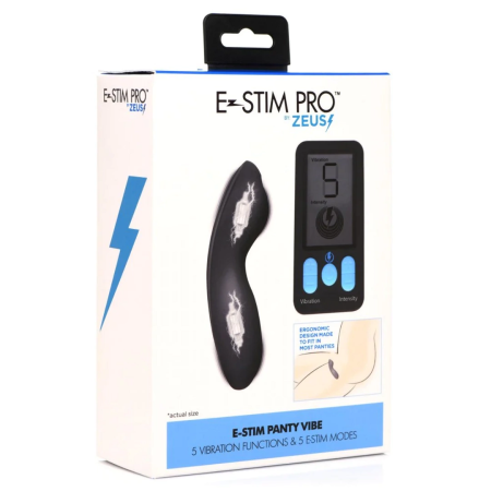 E-Stim Panty Vibe Black - Remote Controlled Dual Action System