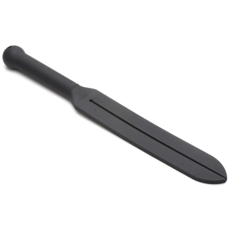 XR Brands Stung Silicone Tawse Black - Premium Split Strap Impact Tool