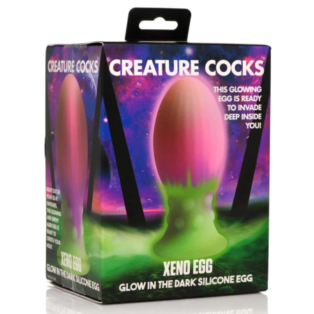 Creature Cocks Xeno Egg Silicone Glow-in-the-Dark Pink Medium