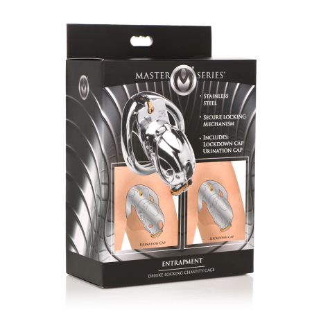 Master Series Deluxe Stainless Steel Lockable Chastity System Adjustable