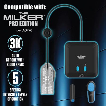 Milker Transparent TPE Intimate Device with Support Strap, Universal Fit