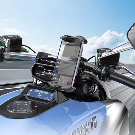 Borofone BH105 telefono laikiklis dviračiui, motociklui, juodas