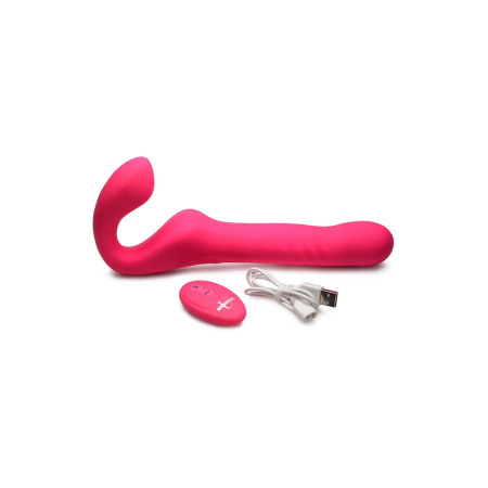 Mighty-Thrust Strapless Dual-Action System with Remote Control, Silicone