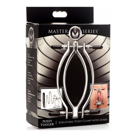 XR Brands Pussy Tugger Adjustable Intimate Clamp with PU Handle 848518046796
