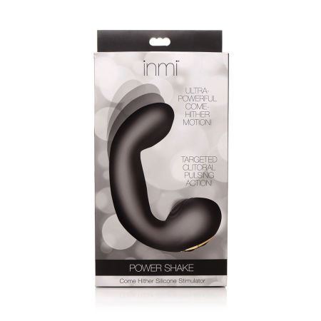 Power Shake Come Hither Silicone Dual-Action Vibrating Device, Pink