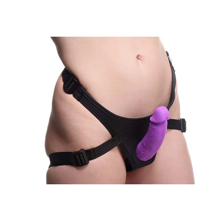 XR Brands Double Charmer Silicone Twin System with Adjustable Harness