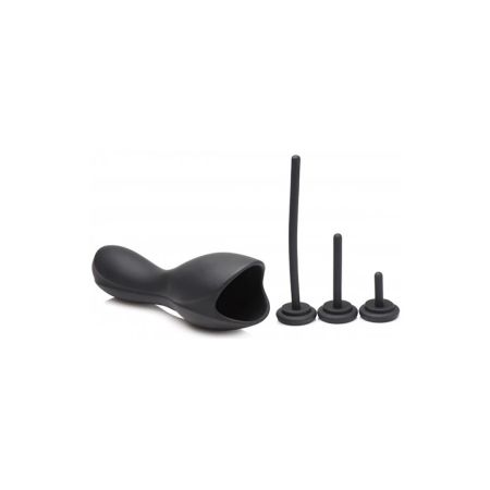 XR Brands Master Series Vibrating Silicone Urethral Trainer Black