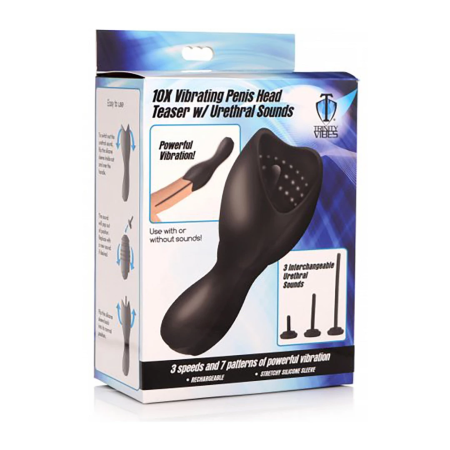 XR Brands Master Series Vibrating Silicone Urethral Trainer Black