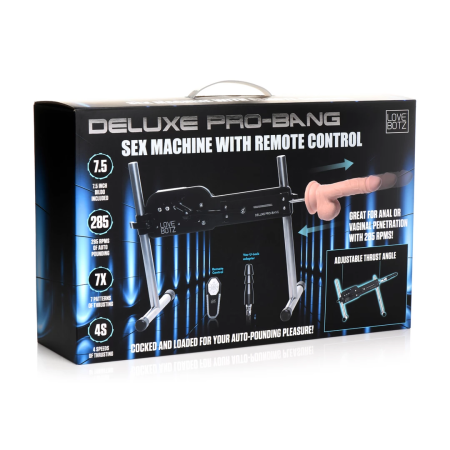 XR Brands Deluxe Pro-Bang Remote Control Intimate Machine, Adjustable Thrusting System