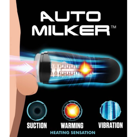 XR Brands The Auto Milker Black - Automatic Suction & Heating Device