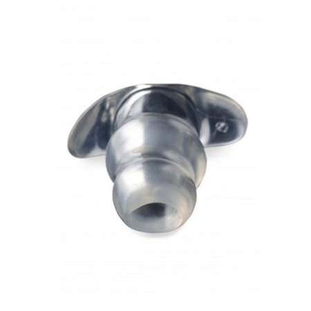 XR Brands Clear View Transparent Hollow Anal Plug Large TPE