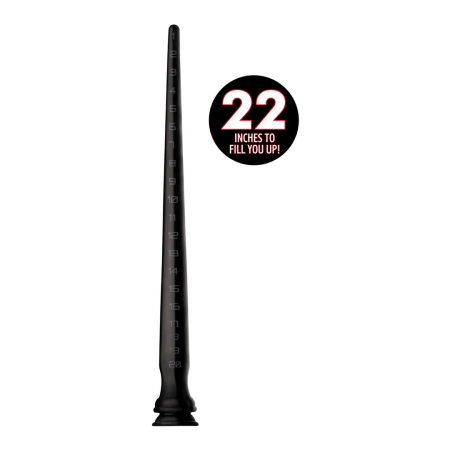 XR Brands Master Series Tapered Silicone Tube 22/56 cm Flexible Black