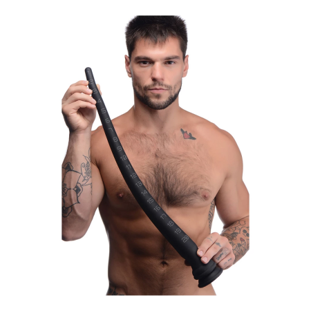 XR Brands Master Series Tapered Silicone Tube 22/56 cm Flexible Black