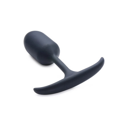 XR Brands Heavy Hitter Silicone Intimate Plug Small Weighted Black