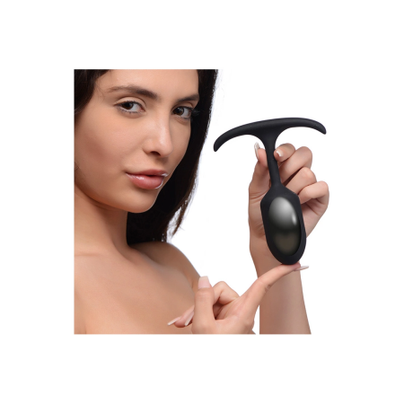 XR Brands Heavy Hitter Silicone Weighted Plug Medium - Velvety Texture