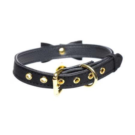 Golden Kitty Adjustable Cat Bell Collar Black/Gold by Golden Kitty