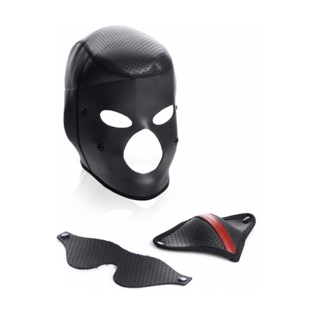 Scorpion Hood Neoprene Face Mask with Detachable Blindfold & Mouth Cover Black