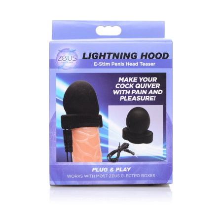 Zeus Lightning Hood E-Stim Head Stimulator Silicone Black