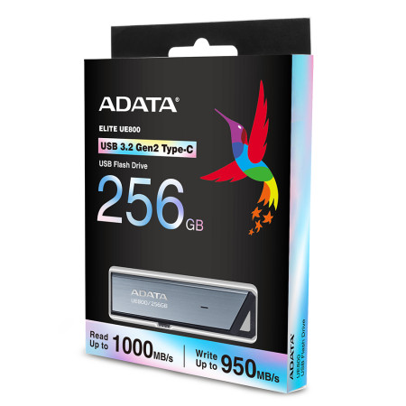ADATA 256GB USB-C atmintinė UE800 sidabrinė