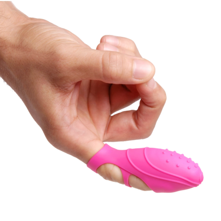 Bang Her Silicone Finger Massager Pink 3in Ergonomic Vibrating System