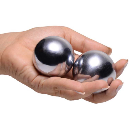Titanica Steel Weighted Balls 2'' Grey - Heavy-Duty Intimate Exercise System