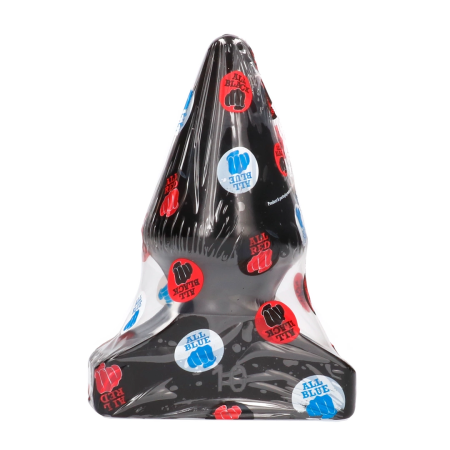 All Black Anal Accessory 20.5 cm - Smooth Grooved Silicone Plug