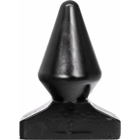 All Black Model 7 Intimate Plug 18.5 cm - Smooth Grooved Surface