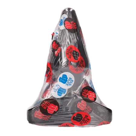 All Black Plug 16 cm - Grooved Silicone Analogue, Black