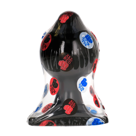 All Black Model 9018 Silicone Anal Plug 17.5 cm - Grooved Black Edition