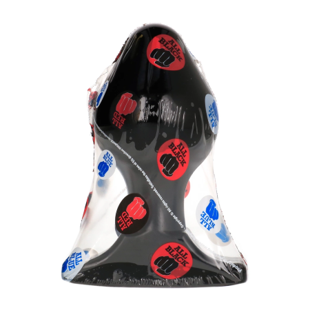 All Black Anal Plug Model 6 - 16 cm, Smooth Grooved Surface, Black