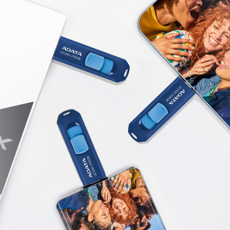 ADATA USB-C 128GB atmintinė mėlyna