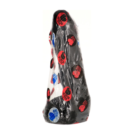 All Black 052 Intimate Model, Veined Surface, 22 cm, Black