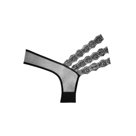 Wild Orchid Sheer Lace Panties One Size - Triple Lace Side Bands