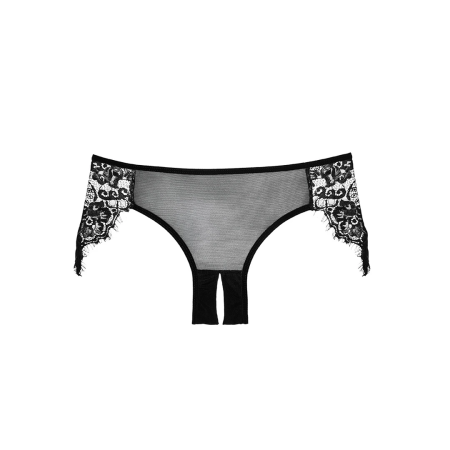 Lavish Eyelash Lace Mesh Panties Open Design One Size