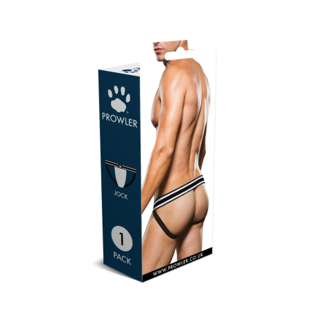 Prowler Jock Strap M White/Black - Athletic Supporter with Logo
